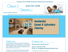 Tablet Screenshot of cleanandsteamcarpets.com